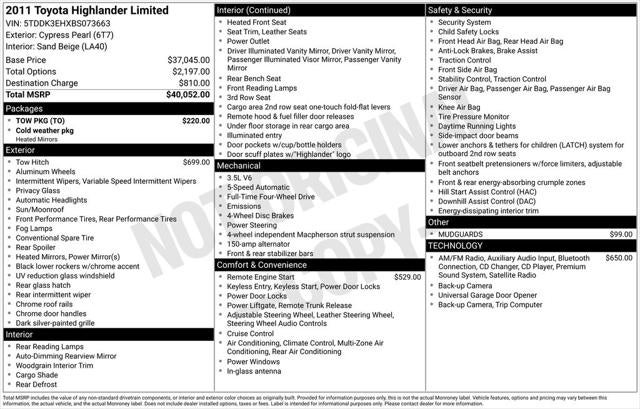 2011 Toyota Highlander Limited