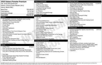 2025 Subaru Forester Premium