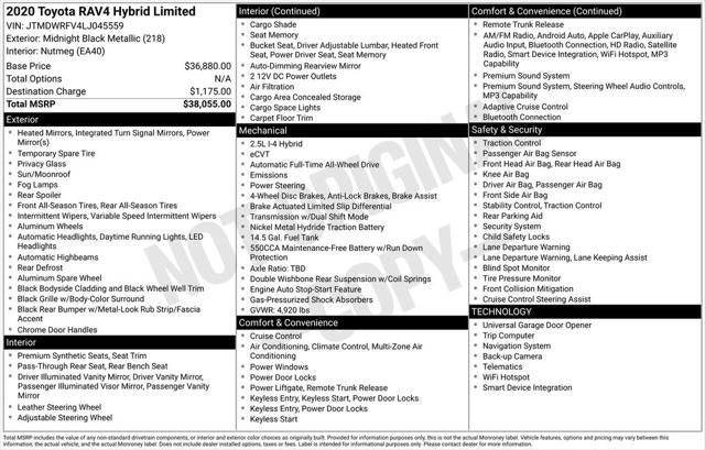 2020 Toyota RAV4 Hybrid Limited