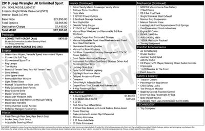 2018 Jeep Wrangler JK Unlimited Sport 4x4