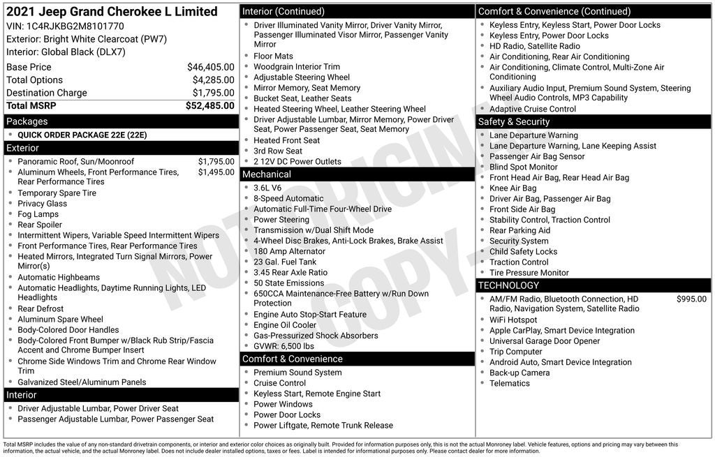2021 Jeep Grand Cherokee L Limited 4x4