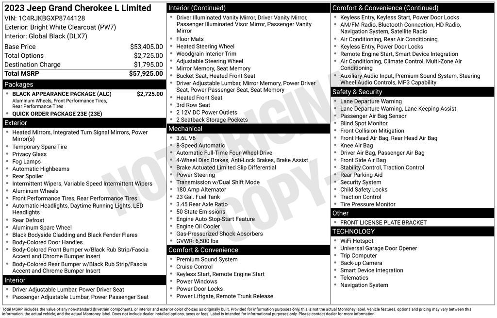 2023 Jeep Grand Cherokee L Limited 4x4