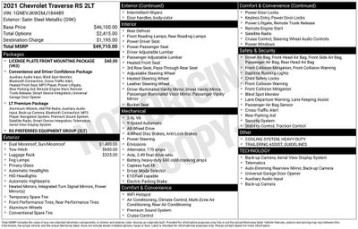 2021 Chevrolet Traverse AWD RS