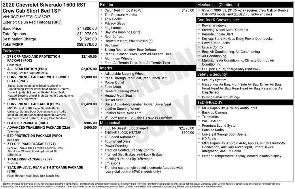2020 Chevrolet Silverado 1500 4WD Crew Cab Short Bed RST