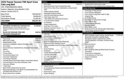 2023 Toyota Tacoma TRD Sport