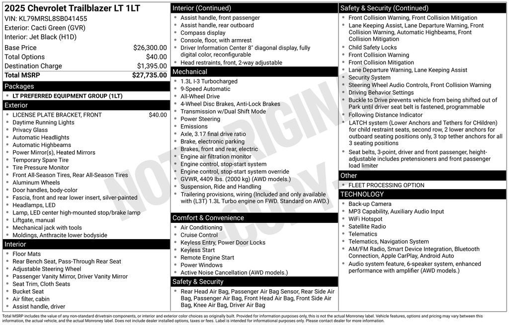 2025 Chevrolet TrailBlazer AWD LT