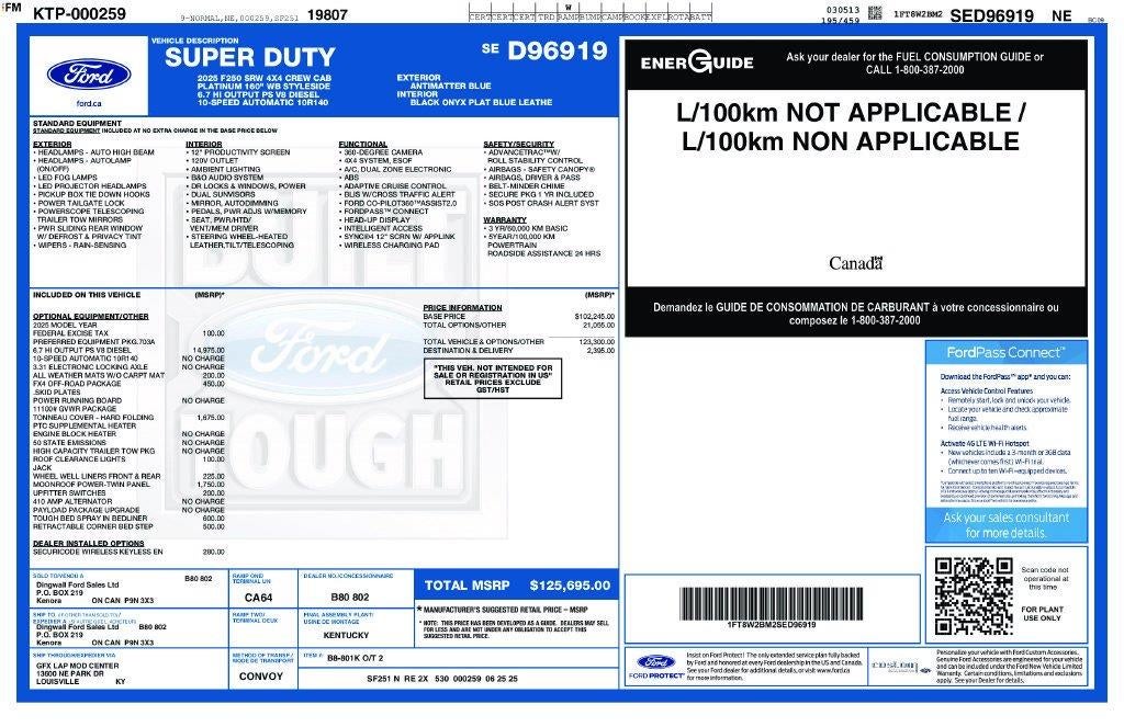 2025 Ford Super Duty F-250 Platinum