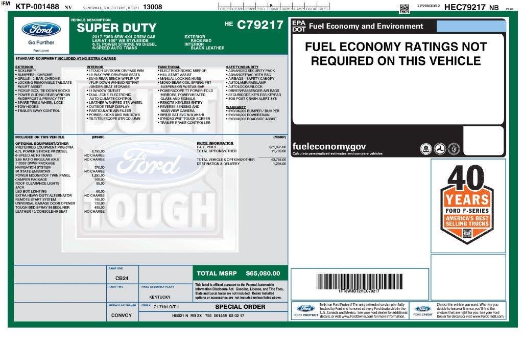 2017 Ford Super Duty F-350 Lariat