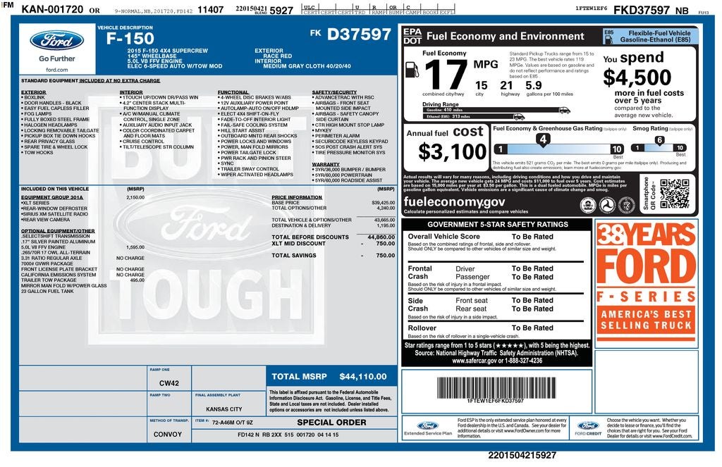 2015 Ford F-150 XLT