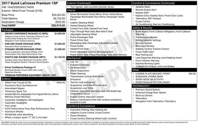 2017 Buick LaCrosse Premium I Group