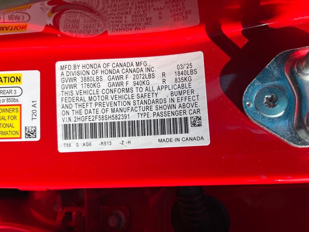 2025 Honda Civic Sport