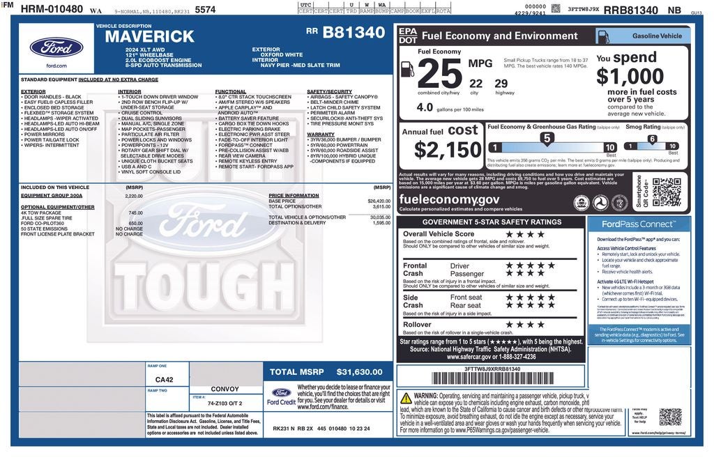 2024 Ford Maverick XLT