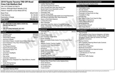 2018 Toyota Tacoma TRD Off-Road V6