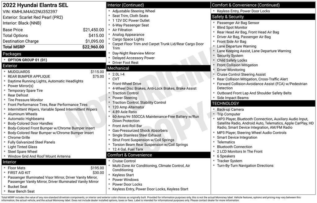 2022 Hyundai Elantra SEL