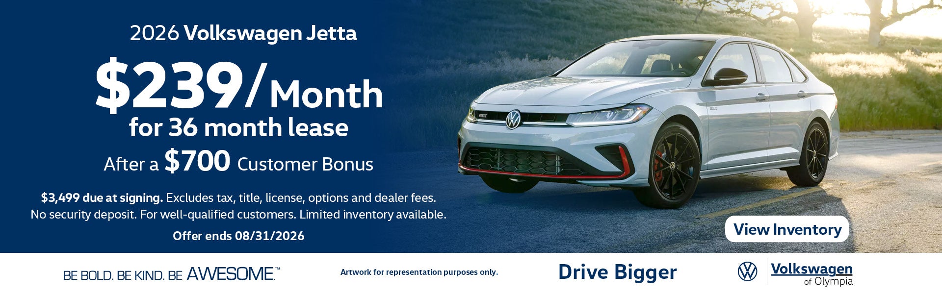 jetta lease incentive august 2026