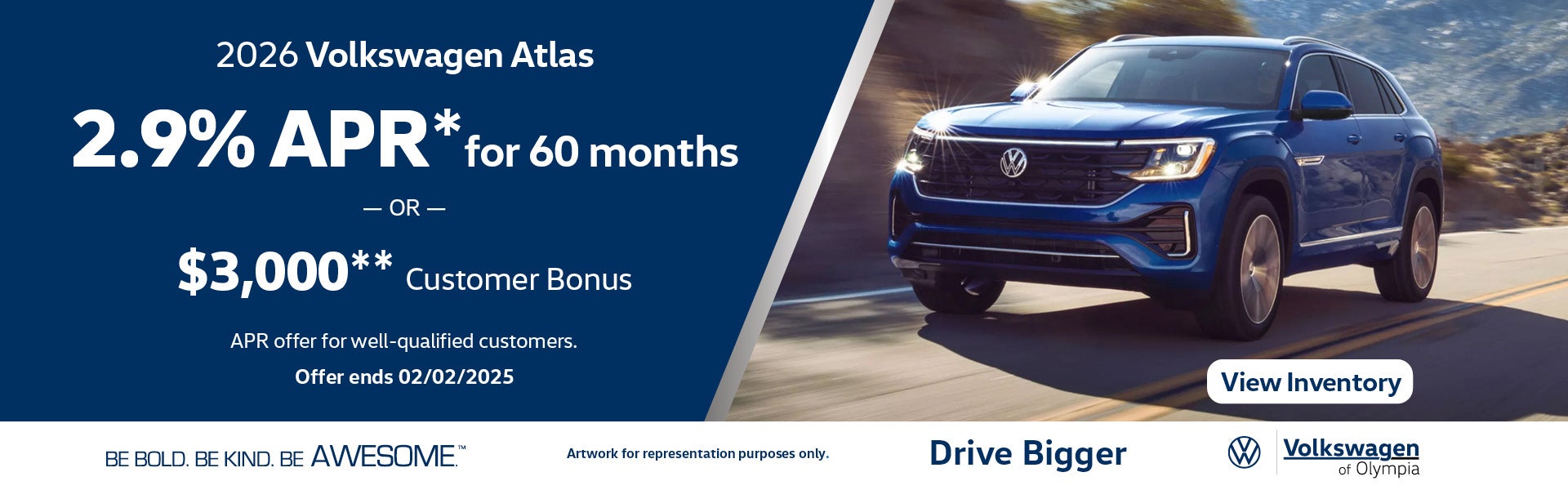 January 2026 VW Atlas Incentives APR Offer