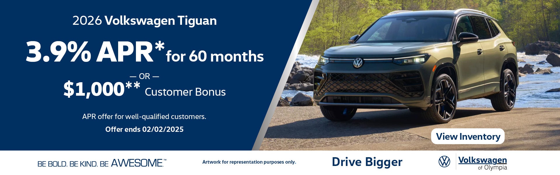 January 2026 VW Tiguan Incentives APR Offer