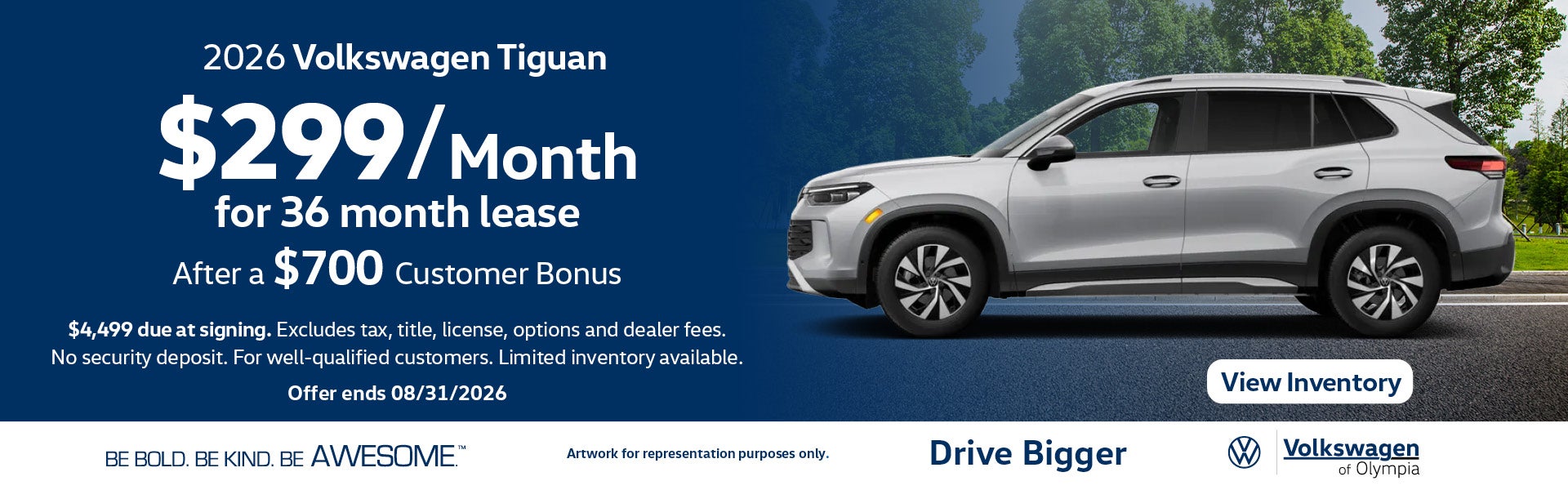 2026 Tiguan Incentives July 2026 Washington State