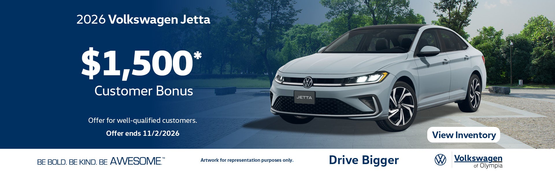 Jetta customer bonus incentive september 2026