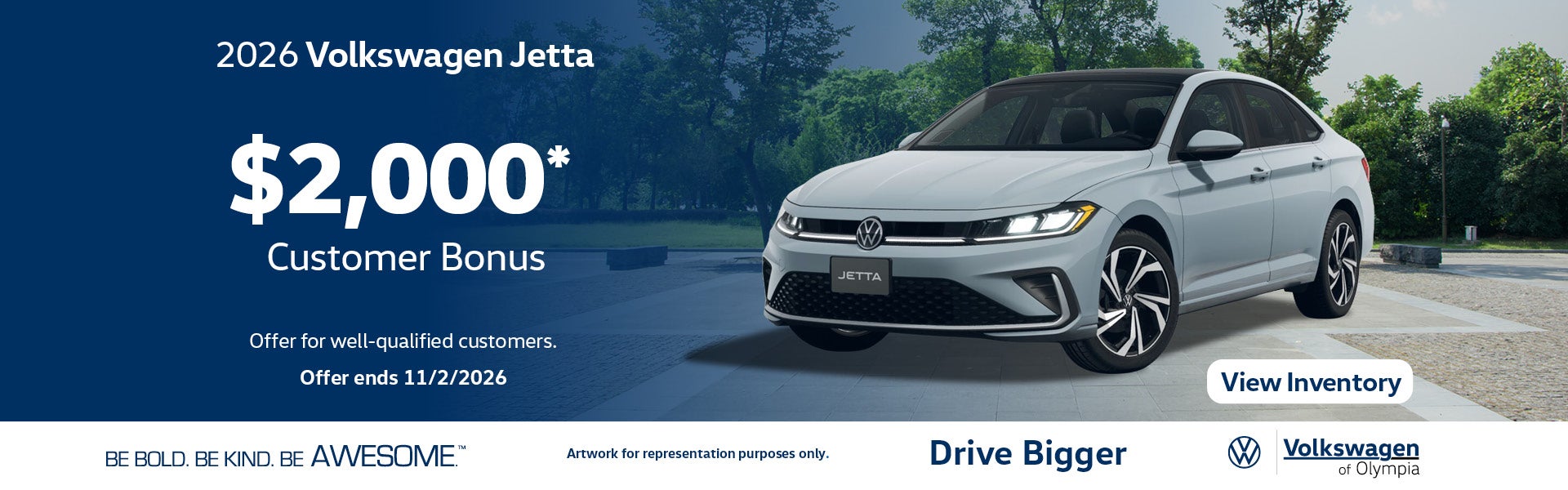Jetta customer bonus incentive september 2026